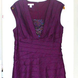 Women's purple shimmer Sheath Dress. Great summer wedding dress